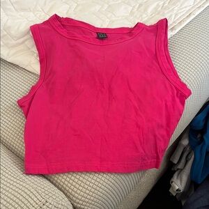 SHEIN Vibrant Pink Crop Top